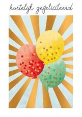 Artige Bliss 36 Wenskaart Hartelijk gefeliciteerd