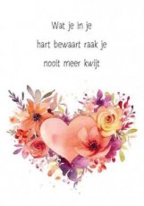 Artige Compassion 19 Wenskaart Wat je in je hart bewaart