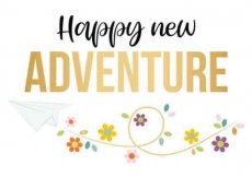 Wenskaart Happy new adventure