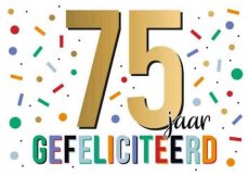 Wenskaart 75 jaar