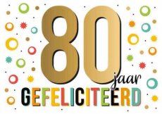 Wenskaart 80 jaar
