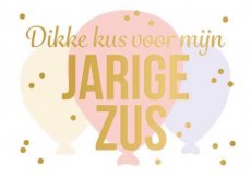 Wenskaart Jarige zus