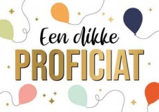 Wenskaart Een dikke proficiat