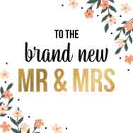 Wenskaart To the brand new mr & mrs