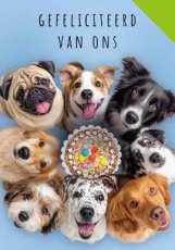 Wenskaart Gefeliciteerd van ons