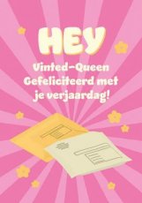 Artige Fun 12 Wenskaart Vinted queen