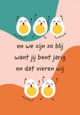 Artige Fun 13 Wenskaart We zijn zo blij