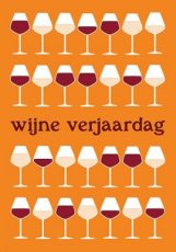 Artige Fun 29 Wenskaart Wijne verjaardag