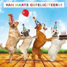 Wenskaart Van harte gefeliciteerd