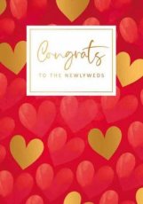 Artige Gold Rush 08 Wenskaart Congrats to the newlyweds