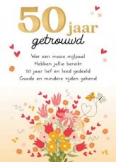 Wenskaart 50 jaar getrouwd