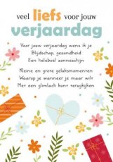 Wenskaart Veel liefs voor jouw verjaardag