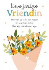 Artige Intense 35 Wenskaart Jarige vriendin