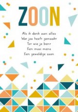 Wenskaart Voor mijn zoon