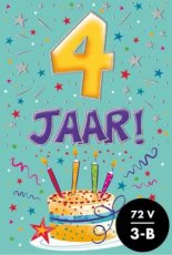 Wenskaart 4 jaar. That funny age