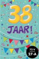 Wenskaart 38 jaar That funny age