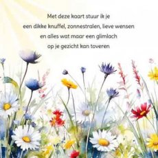 Artige Uit het hart 10 Wenskaart Met deze kaart stuur ik je een dikke knuffel