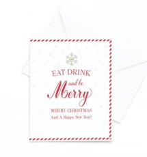 Kerst HeartsD MDC25 Wenskaart Eat drink and be merry MDC25