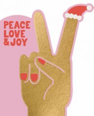 Kerst AG molen 08 Wenskaart Peace love & joy