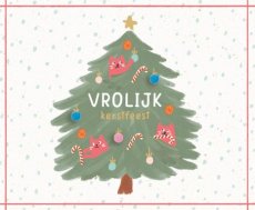 Wenskaart Vrolijk kerstfeest