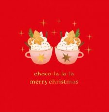 Kerst Cosi Artige 32 Wenskaart Choco-la-la-la