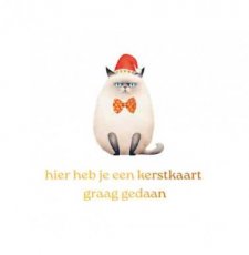 Kerst Cosi Artige 34 Wenskaart Hier heb je een kerstkaart