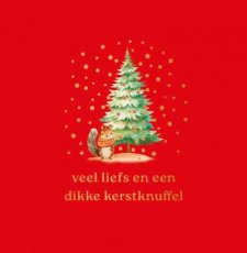 Wenskaart Veel liefs en een dikke kerstknuffel