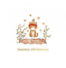 Kerst Cosi Artige 42 Wenskaart Meowy christmas