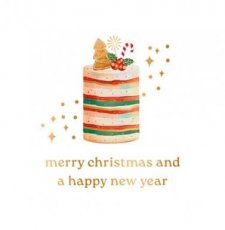 Wenskaart merry christmas and a happy new year