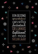 Kerst Hangpakje Paperclip New Year 04 Pakketje met 10 nieuwjaarskaarten