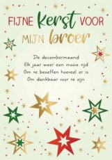 Wenskaart Fijne Kerst voor mijn broer