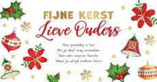 Wenskaart Fijne kerst lieve ouders