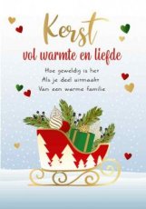 Wenskaart Kerst Vol warmte en liefde