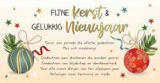 Wenskaart Fijne Kerst & gelukkig nieuwjaar