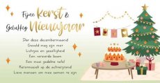 Kerst Intense 34 Wenskaart Fijne kerst & gelukkig nieuwjaar