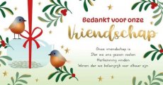 Wenskaart Bedankt voor onze vriendschap