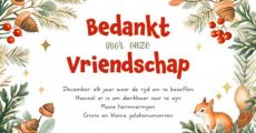 Kerst Intense 38 Wenskaart Bedankt voor onze vriendschap