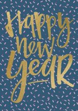 Kerst Paperclip doos New Year 02 Doos met 10 nieuwjaarskaarten