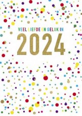 Kerst Paperclip doos New Year 2024 02 Doos met 10 nieuwjaarskaarten