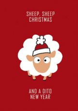 Wenskaart Sheep sheep Christmas