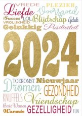 Kerst Paperclip New Year 2024 07 Wenskaart 2024