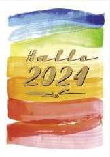 Kerst Paperclip New Year 2024 09 Wenskaart Hallo 2024