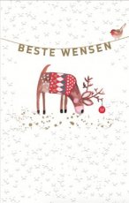 Kerst Snowfall lannoo 20 Wenskaart Beste wensen