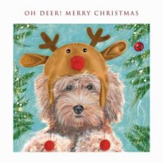 Wenskaart Oh deer! merry christmas