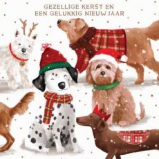 Wenskaart Gezellige kerst en gelukkig nieuwjaar