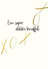 Wenskaart Een super dikke knuffel