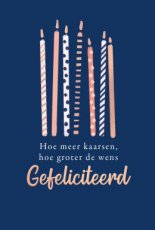 Lannoo Gold fever 14 Wenskaart Hoe meer kaarsen