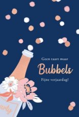 Lannoo Gold fever 22 Wenskaart Geen taart maar bubbels