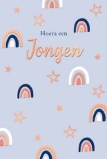 Wenskaart Hoera een jongen