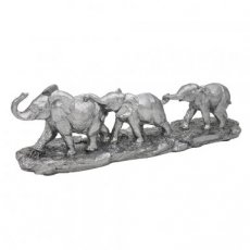 Lesser LP46436 Beeld van 3 zilverkleurige olifanten